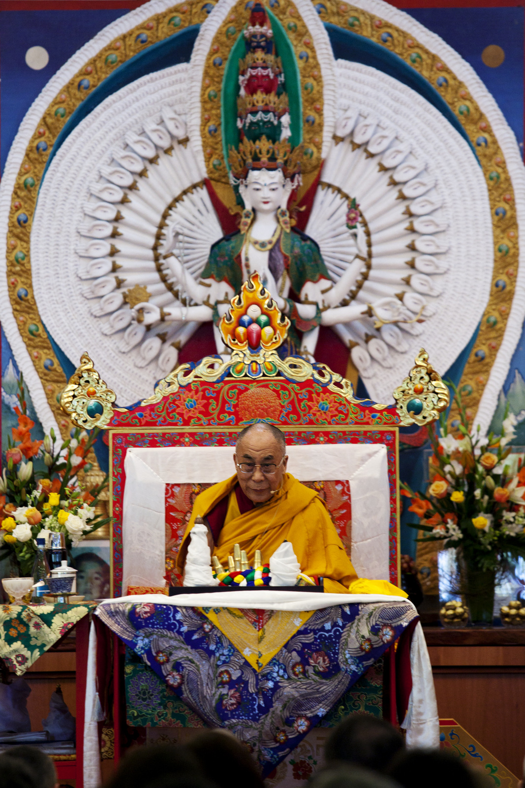His Holiness the Dalai Lama at Chenrezig Institute, Australia, 2014. (Photo Bonnie Jenkins)