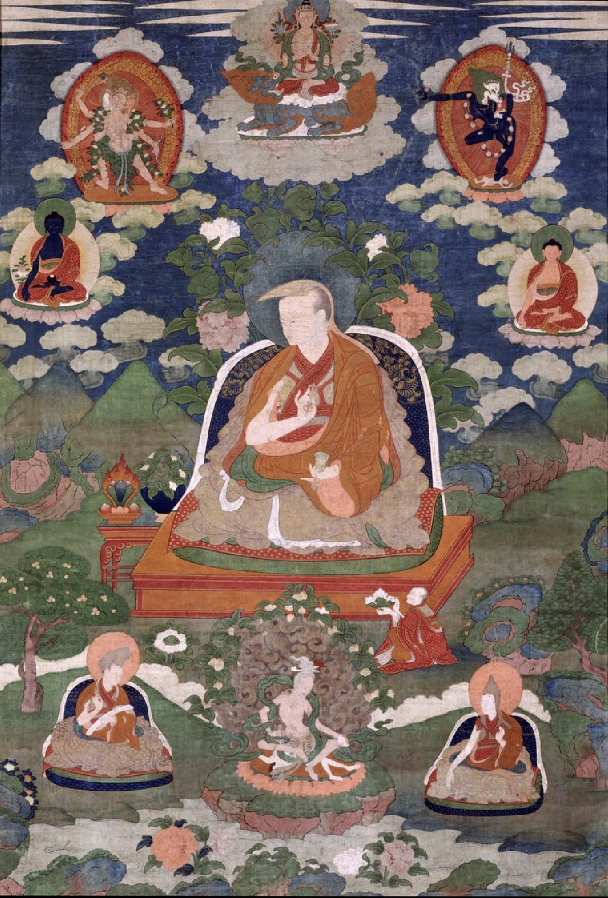 Gyalwa Ensapa, in the lineage of the Panchen Lamas. (Photo © 2018 Himalayan Art Resources Inc. Photographed Image Copyright © 2004 Rubin Museum of Art)