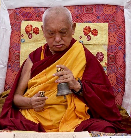 Lama Zopa Rinpoche, Boudha Stupa, Nepal, 2017. (Photo Bill Kane)