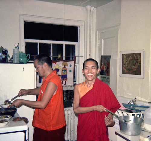 Lama Yeshe and Lama Zopa Rinpoche, New York City, 1974. Photo: LYWA