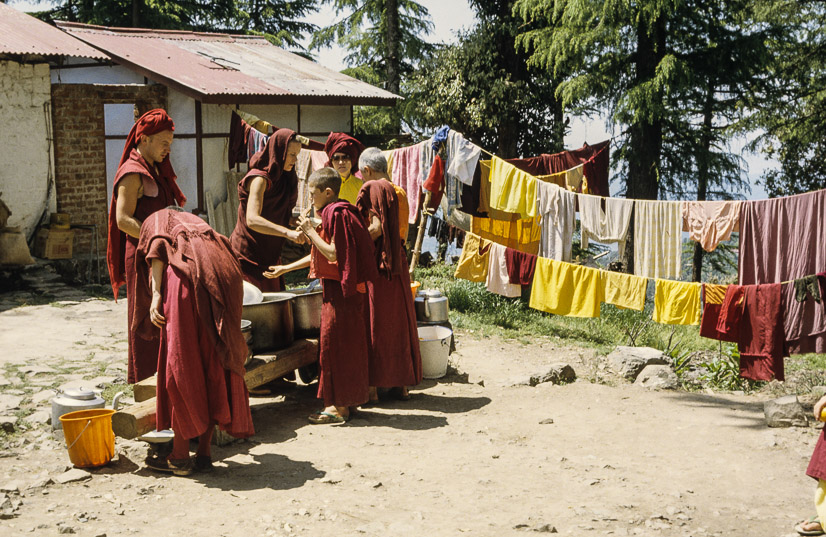 Western Sangha, First Enlightened Experience Celebration, Tushita Retreat Centre, Dharamsala, India, 1982. Ina Van Delden (photographer)
