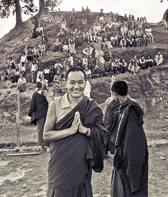 Lama Yeshe at the 1973 spring Kopan Lamrim course in Kathmandu, Nepal. (Photo LYWA)