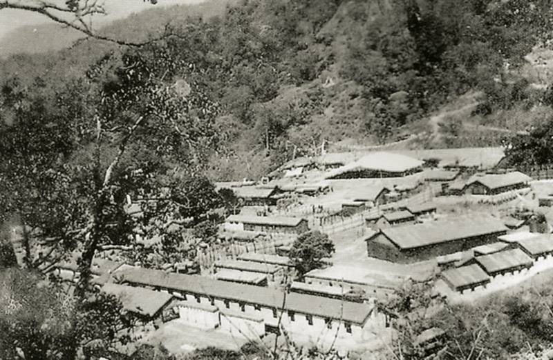 Buxa Duar, West Bengal, the former concentration camp where Gandhiji and Pandit Nehru were imprisoned by the British that became one of the first monastic institutions for Tibetans in exile. (Photo The Tibet Museum Photographic Archive)