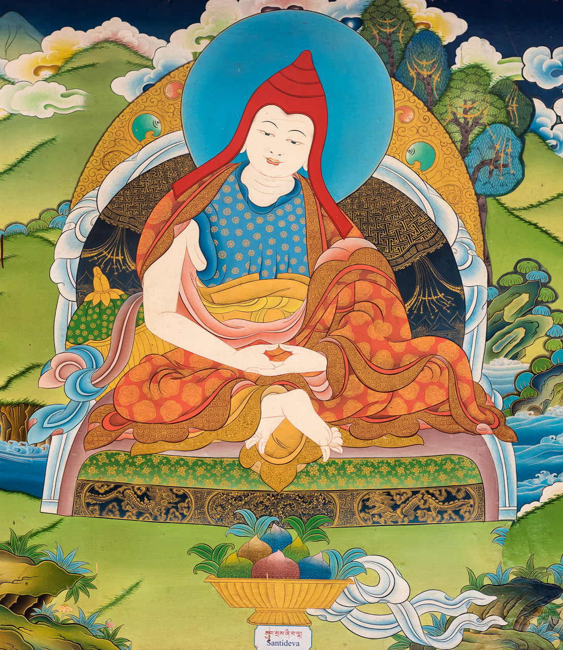 The great bodhisattva Shantideva from Sera Je Monastery debate courtyard, India. (Photo Roy Harvey)