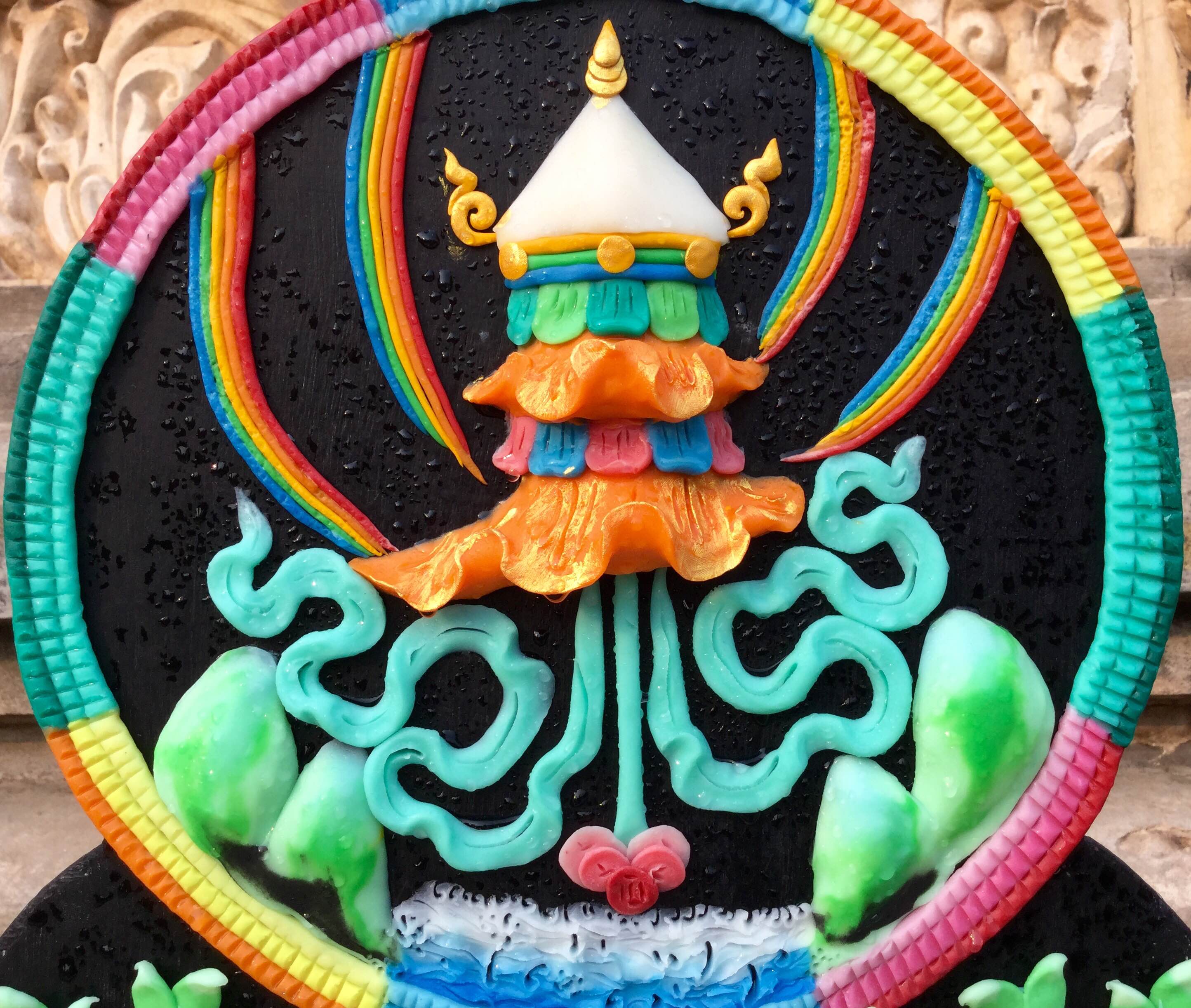 Victory banner butter sculpture. (Photo Ven Sarah Thresher)