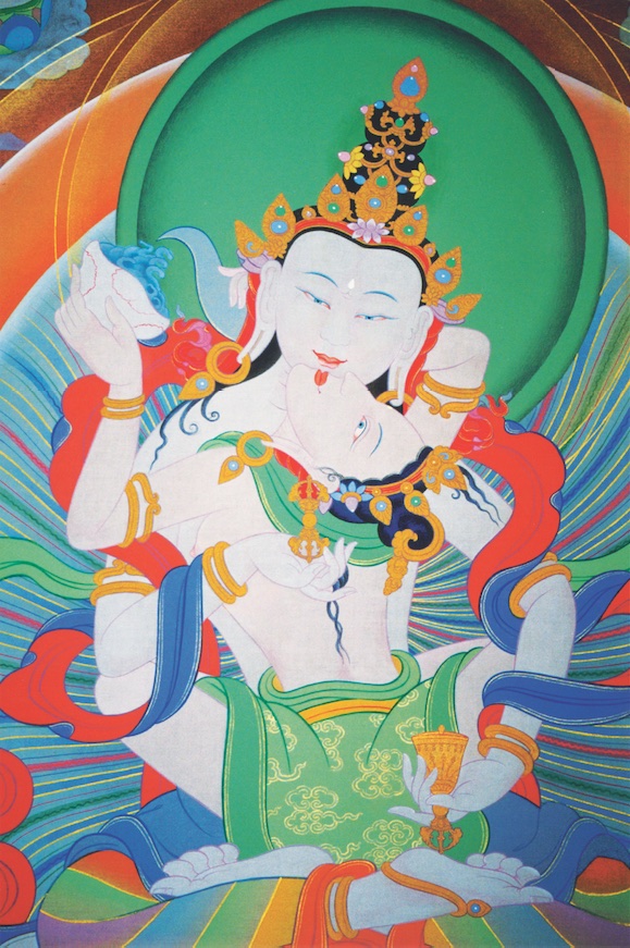Vajrasattva who symbolizes the inherent purity of all buddhas. Painter: Peter Iseli