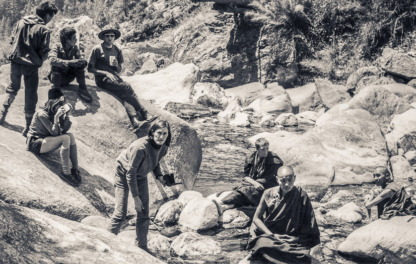 Lawudo trek, Zina and Lama on the right