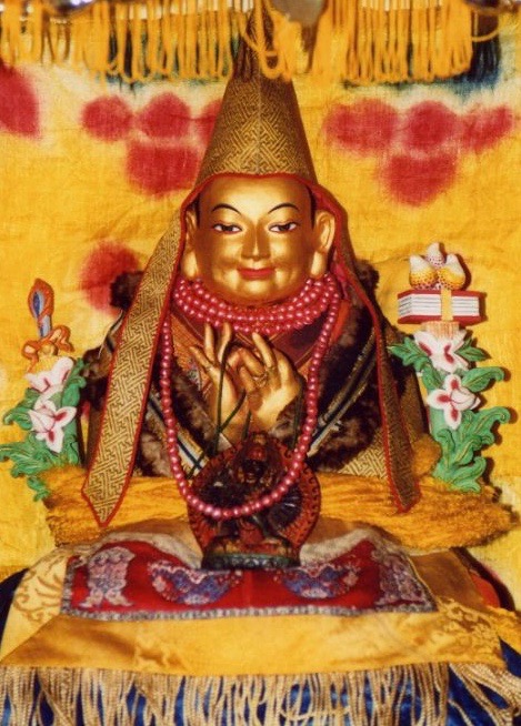 Statue of Lama Tsongkhapa from Idgaa Choidzinling Dratsang, Mongolia. (Photo Ven Roger Kunsang)