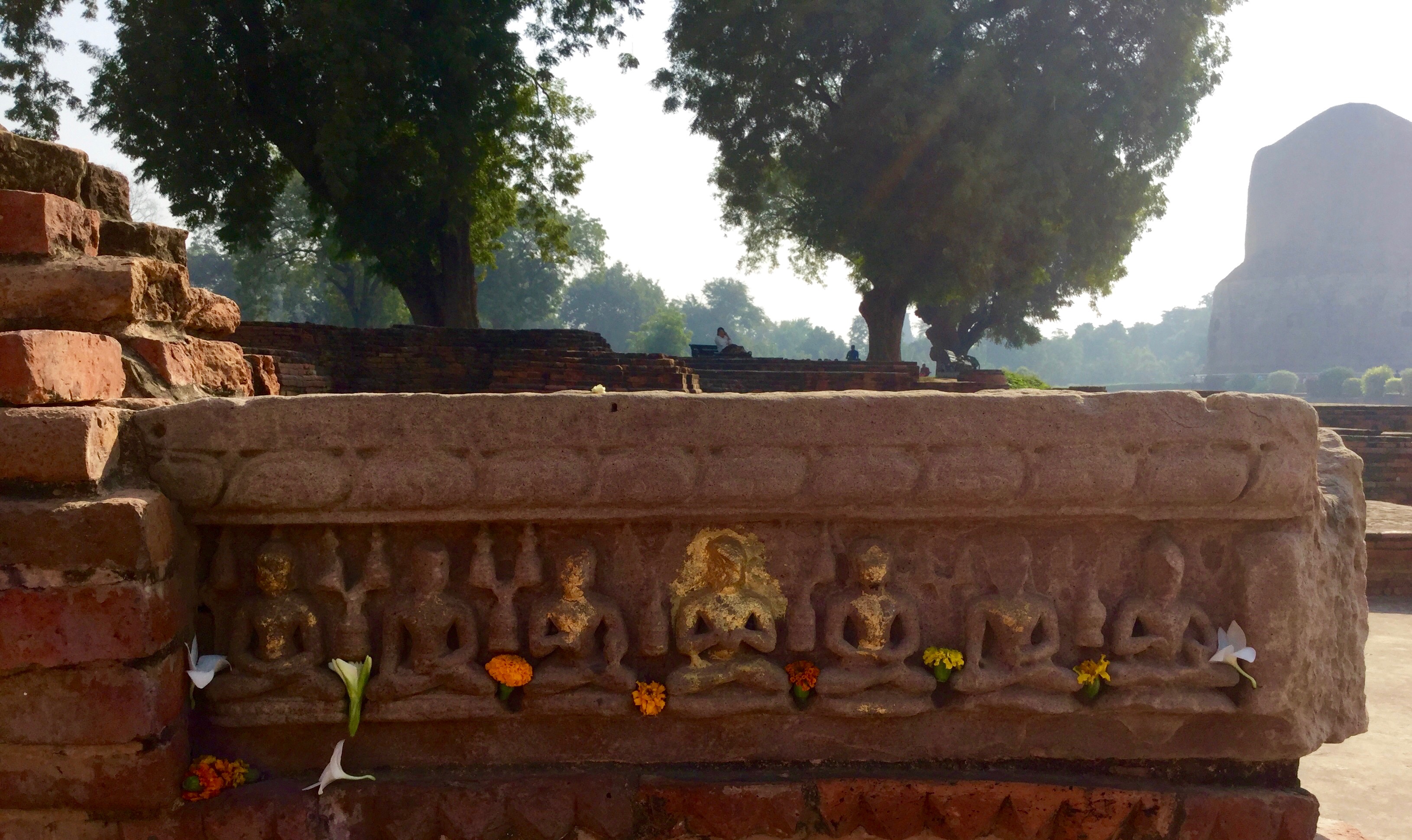 Ruins of monasteries, temples and stupas at Sarnath, India where the Buddha first turned the Wheel of Dharma. (Photo Ven Sarah Thresher)