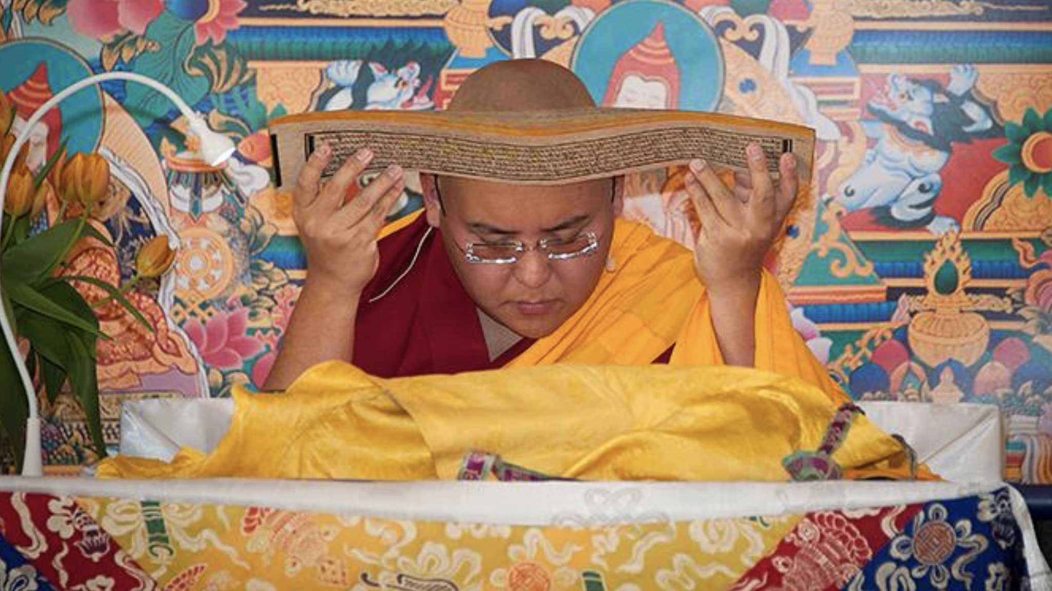 His Eminence Ling Rinpoche, incarnation of His Holiness the Dalai Lama’s Senior Tutuor, teaching at Istituto Lama Tsong Khapa, Italy, 2018. (Photo Piero Sirianni)