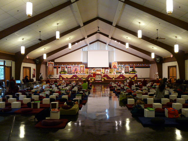 A view of the venue for the 2009 Light of the Path retreat where these teachings were given. (Photo Sarah Brooks)