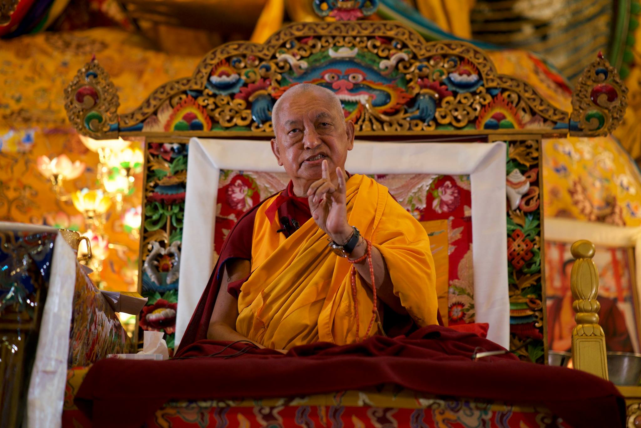 Lama Zopa Rinpoche, Kopan, Nepal, 2017. (Photo Bill Kane)