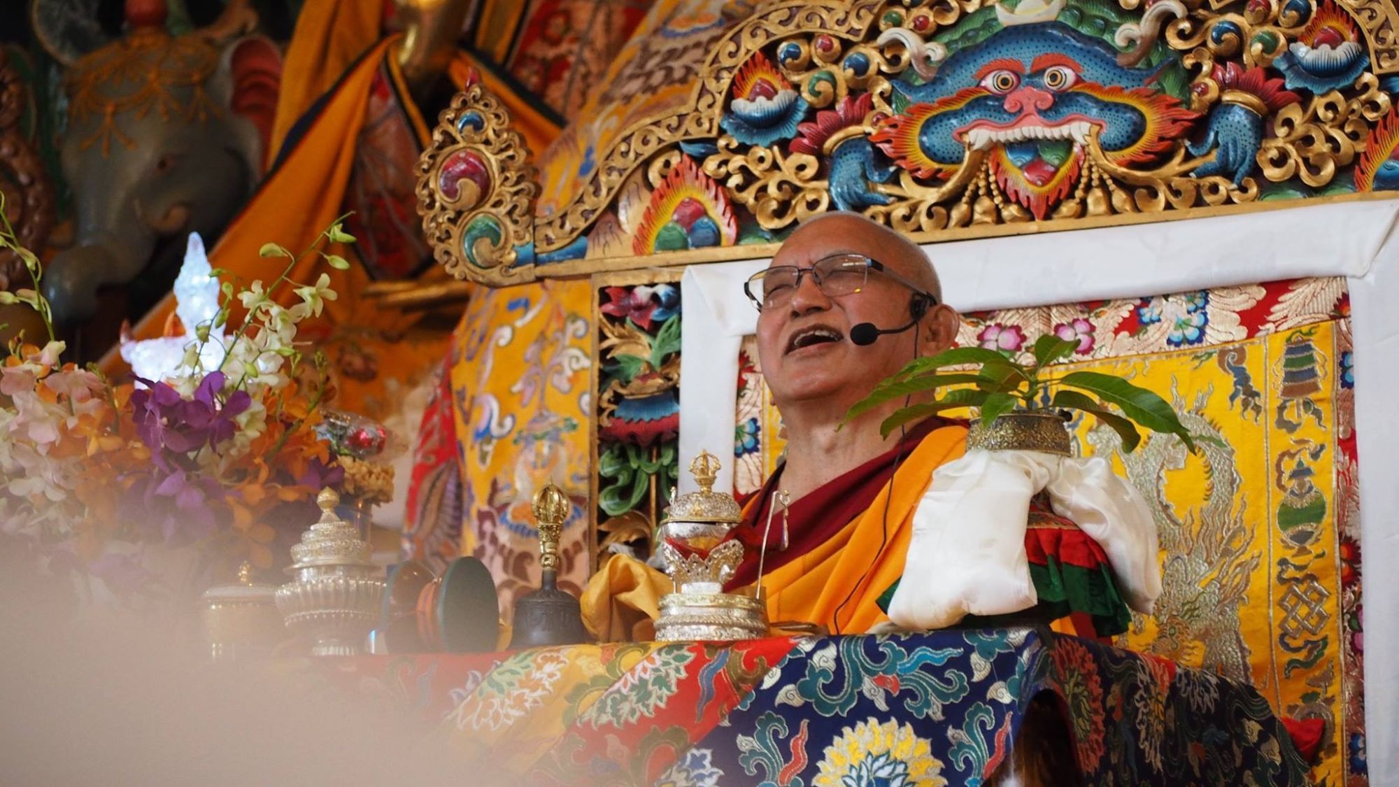 Lama Zopa Rinpoche at Kopan, Nepal, 2017. (Photo Ven Tenzin Tsultrim)
